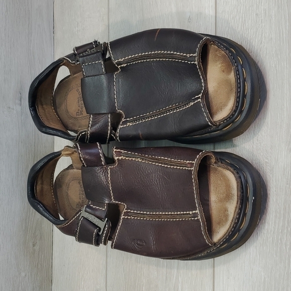 VintageDr.Martens Mens 9064 Y2K Leather Chunky Tractor Platform shoes Sandals - Picture 4 of 15